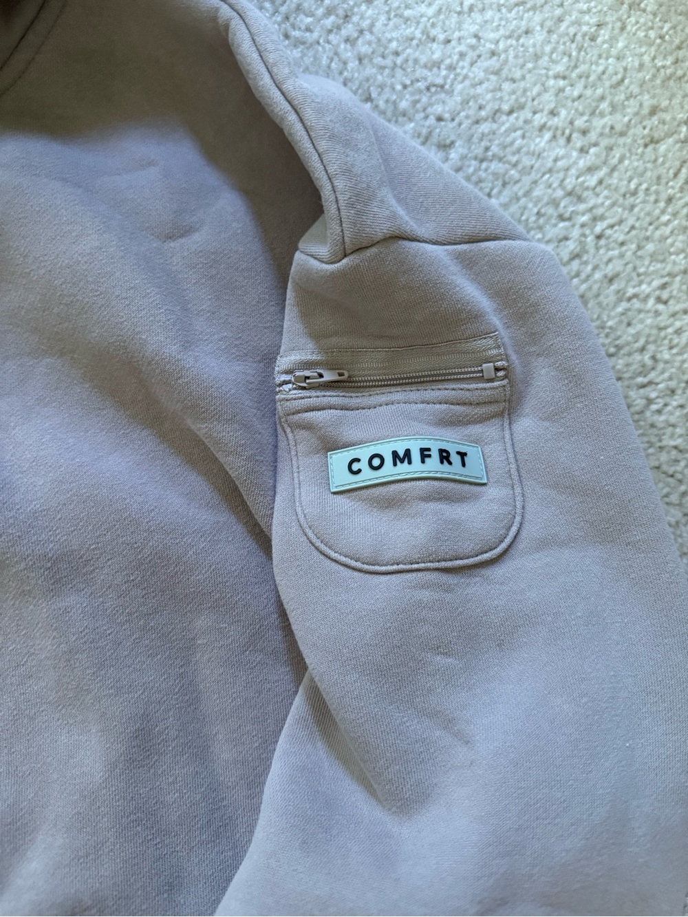 Comfrt Hoodie – Size M – Sand/Tan – Oversized Pullover - Picture 3 of 5